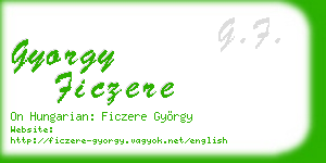 gyorgy ficzere business card