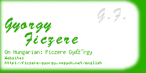 gyorgy ficzere business card